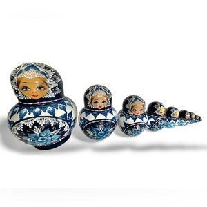 Russian Stacking Nesting Dolls Matryoshka Doll 10pcs Handpainted Cultural Decor